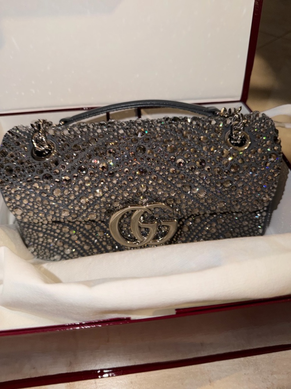 Gucci crystal Marmont flap  limited edition winter 2025 - Picture 5 of 13